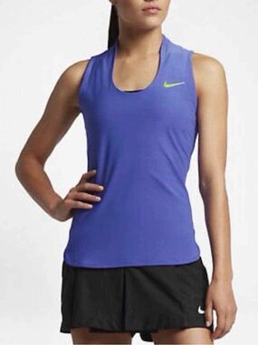 Nike Dri Fit Court Flex Maria Paramount Blue/Purple Tennis Tank Top S NWOT